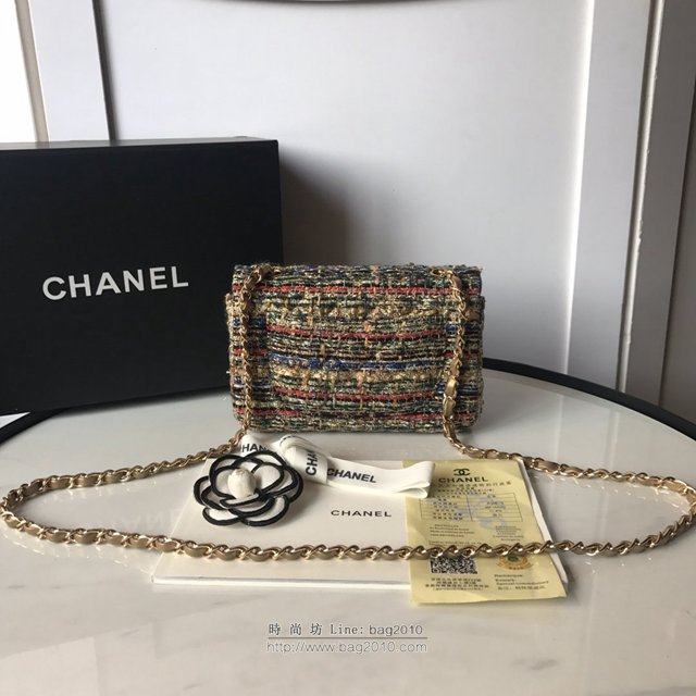 Chanel女包 高級毛呢系列 香奈兒斜挎休閒時尚女包 香奈兒鏈條包  djc3259